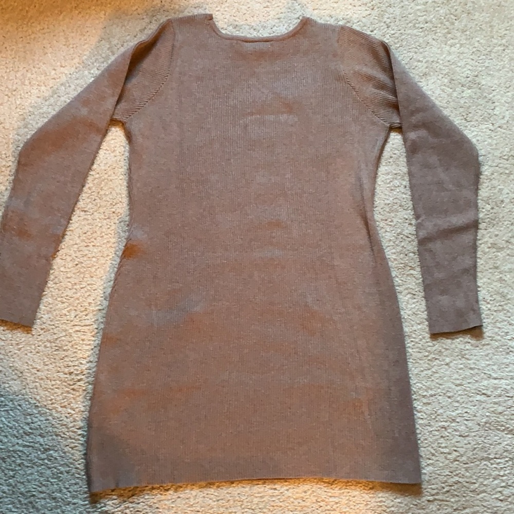 AGB brand beige long women’s sweater - Picture 7 of 11